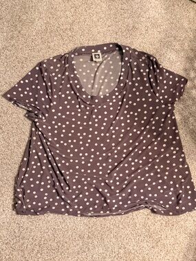 Anne Klein Lilac Polka Dot Blouse